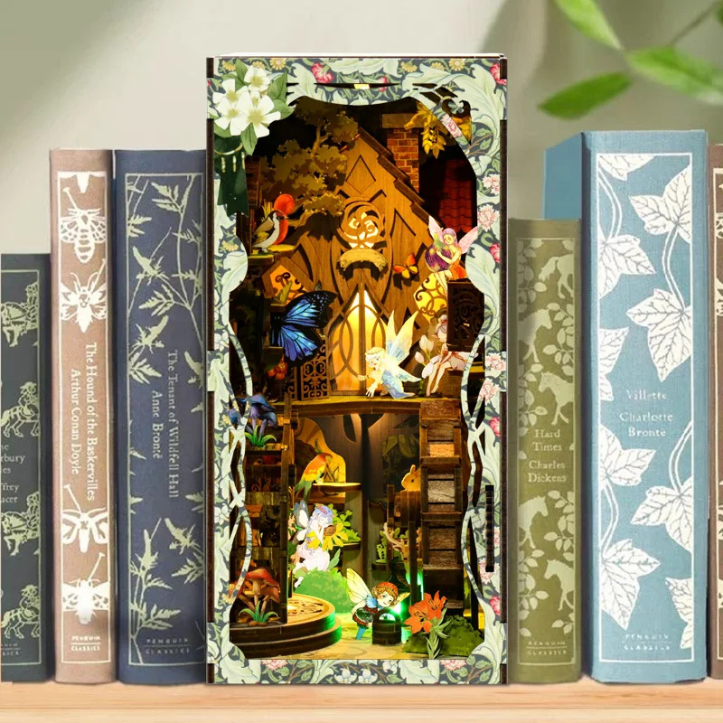 DIY Wooden 3D Book Nook Puzzle - огляд і ціна Diy Wooden Book Nook Kit Shelf Insert