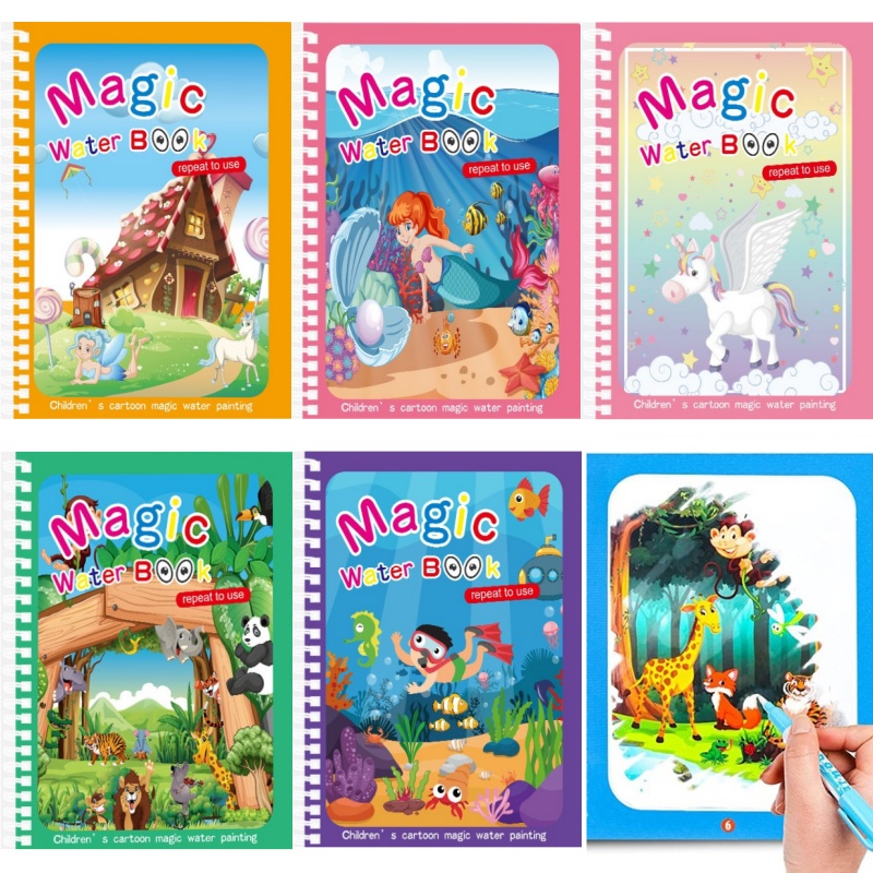 Magic Water Drawing Book Child - огляд і ціна Reusable Water Magic Coloring Book