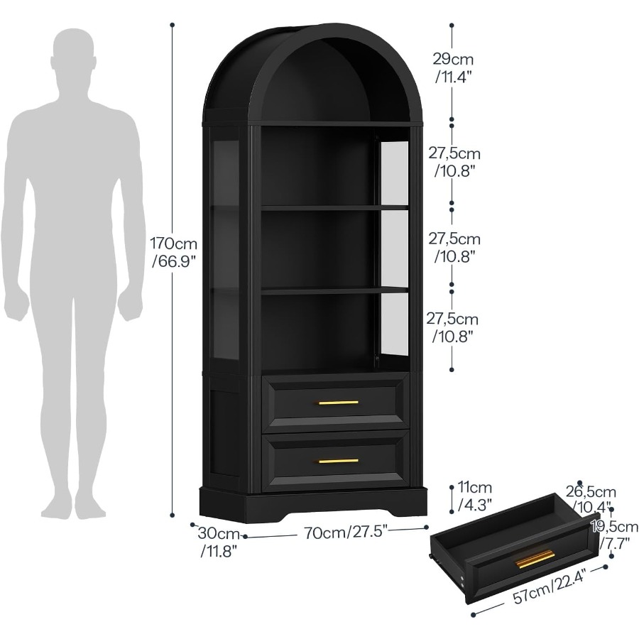 Display Cabinet, Tall Arched B - огляд і ціна Books