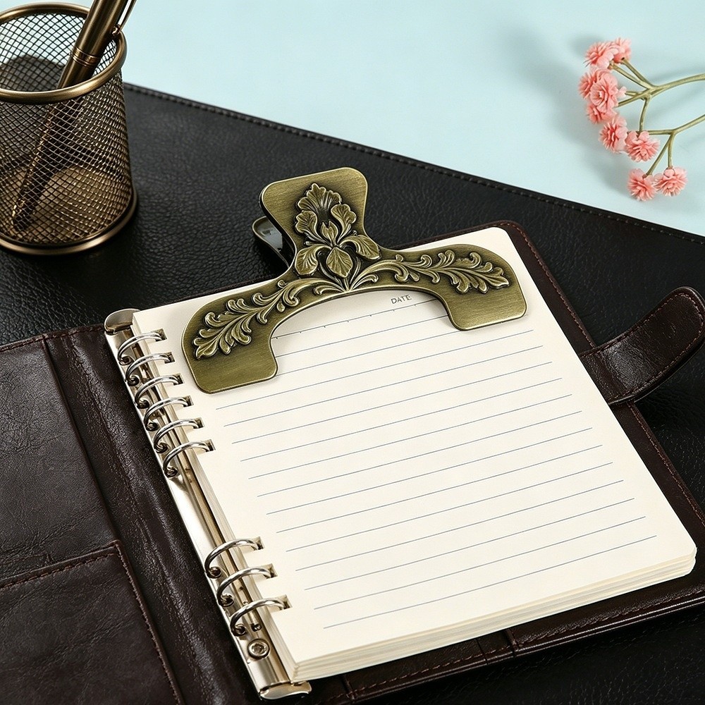 Vintage Carved Metal Book Clip - огляд і ціна Stationery Books