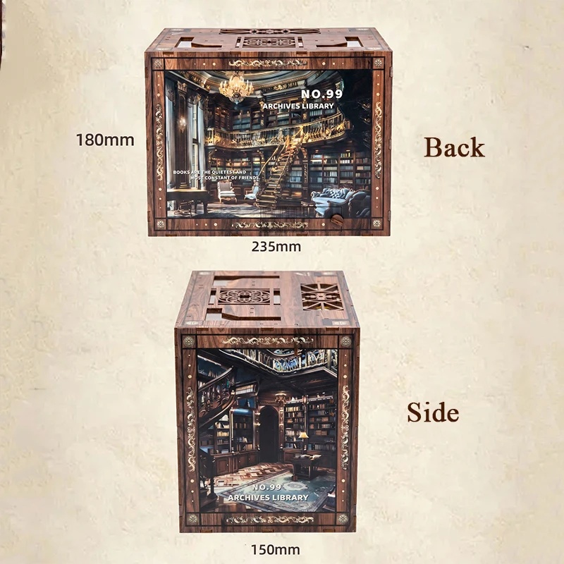 3D Model Kit With Light Booken - огляд і ціна Diy Wooden Book Nook Kit Shelf Insert