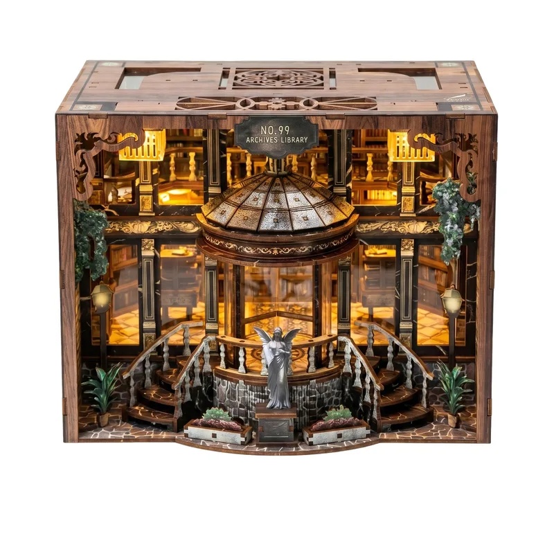 3D Model Kit With Light Booken - огляд і ціна Diy Wooden Book Nook Kit Shelf Insert