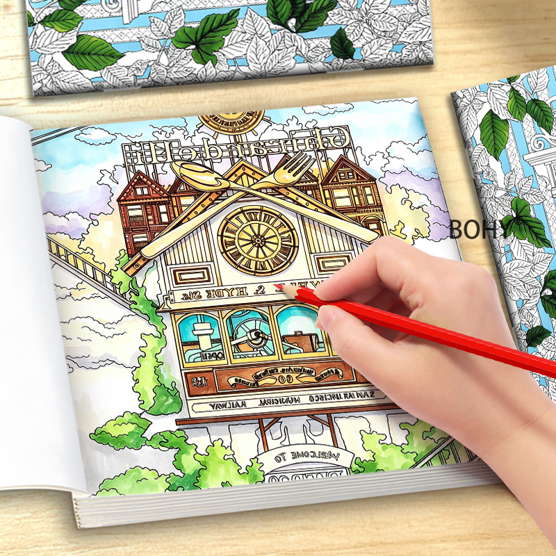 1 Time Travel Themed Coloring  - огляд і ціна Adult Coloring Book Stress Relief