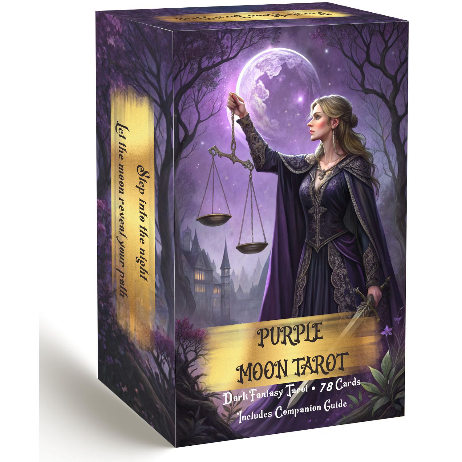 Purple Moon Tarot Cards Deck w - огляд і ціна Tarot Deck With Guidebook