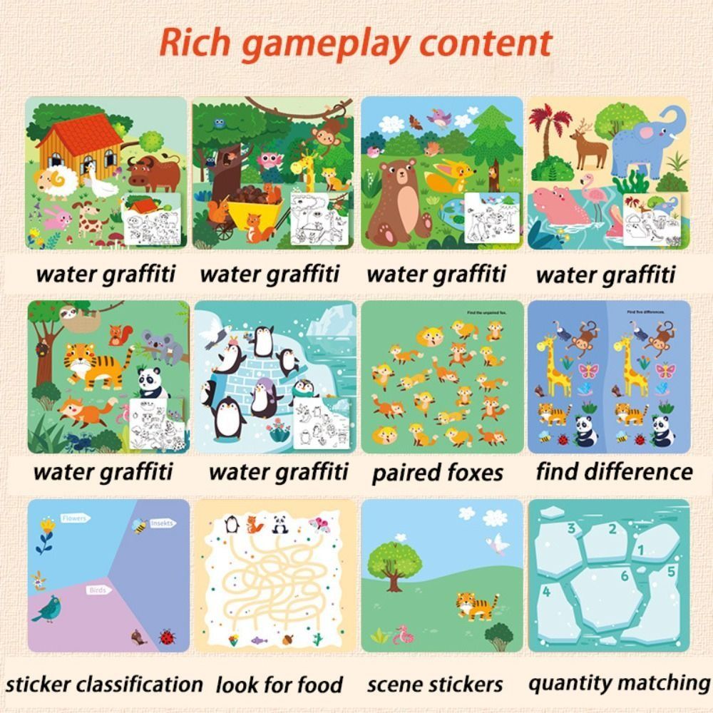Reusable Water Drawing Montess - огляд і ціна Reusable Water Magic Coloring Book